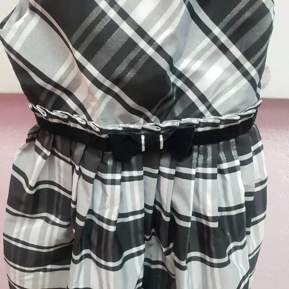 Jona Michelle Black and White Plaid Holiday Dress - Picture 3 of 6